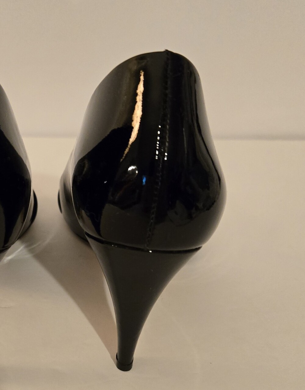 Antonio Melani Womens Jem Black Patent Leather Peep Toe Heels Size 8.5M - Picture 6 of 10